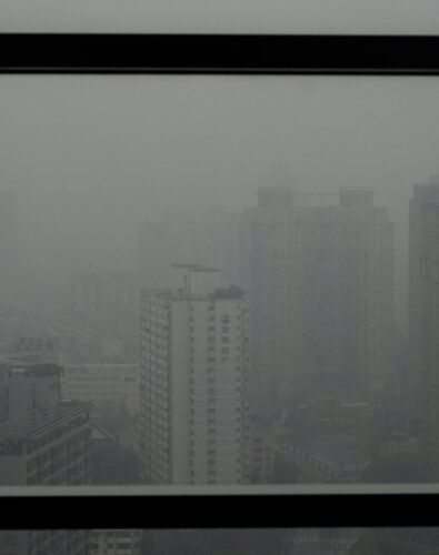 Air pollution in China.