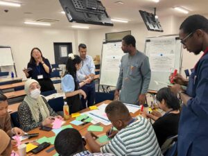 Group 2 (English-speaking) engaged in their co-creation session.