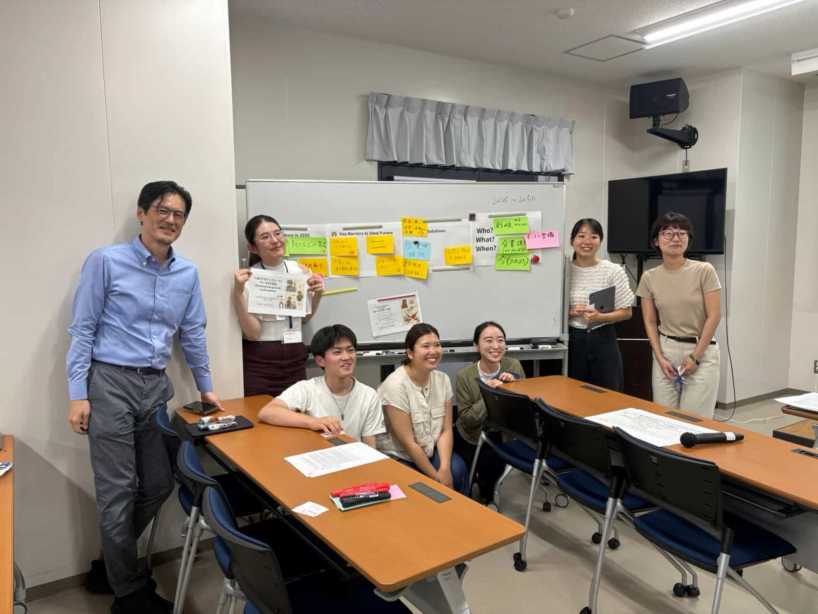 Participants posting for a group photo.